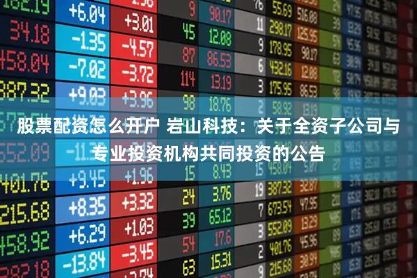 股票配资怎么开户 岩山科技：关于全资子公司与专业投资机构共同投资的公告